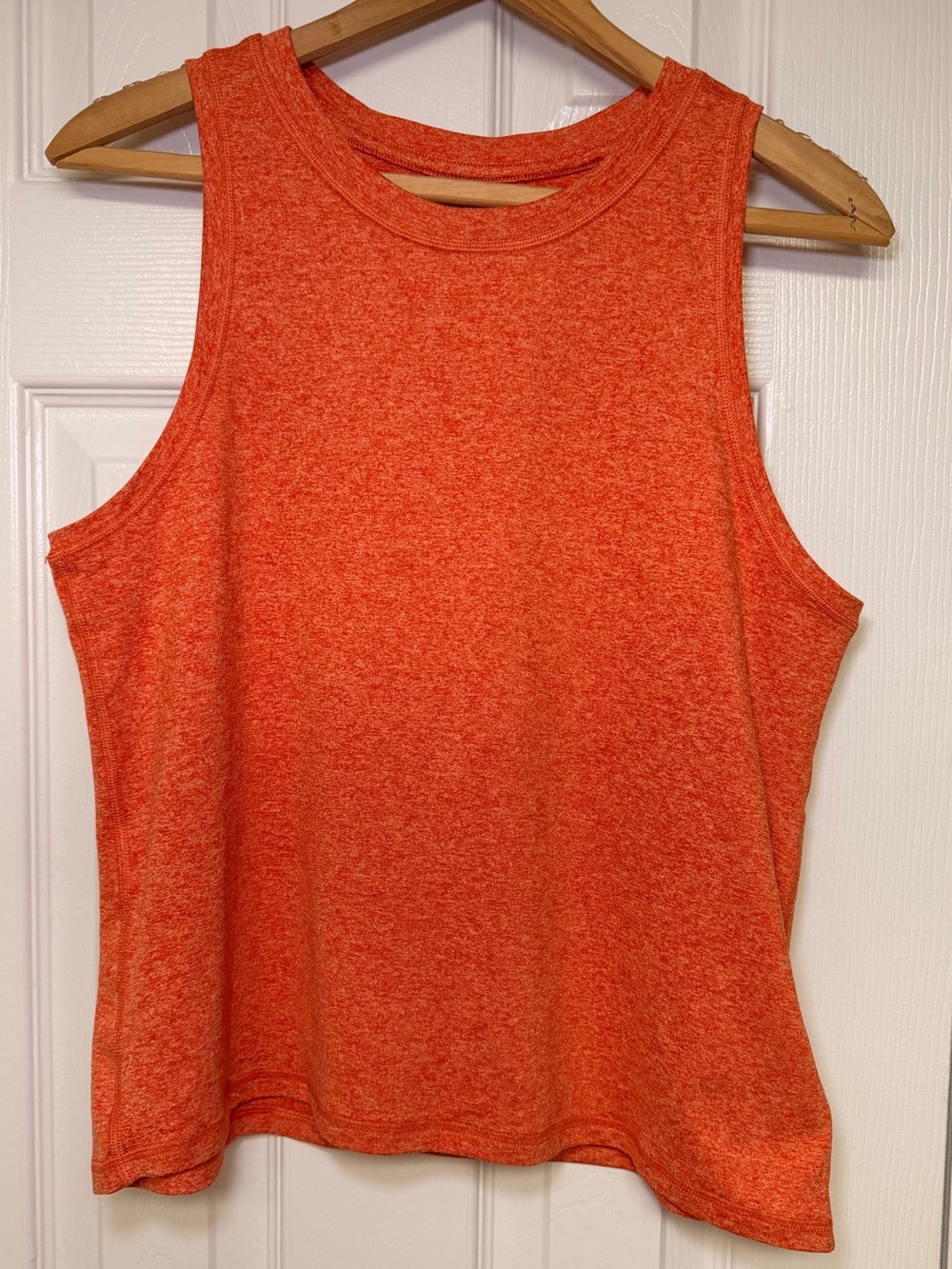 Athleta Uptempo Tank Top Womens Small Orange Heathered Activewear Workout Gym